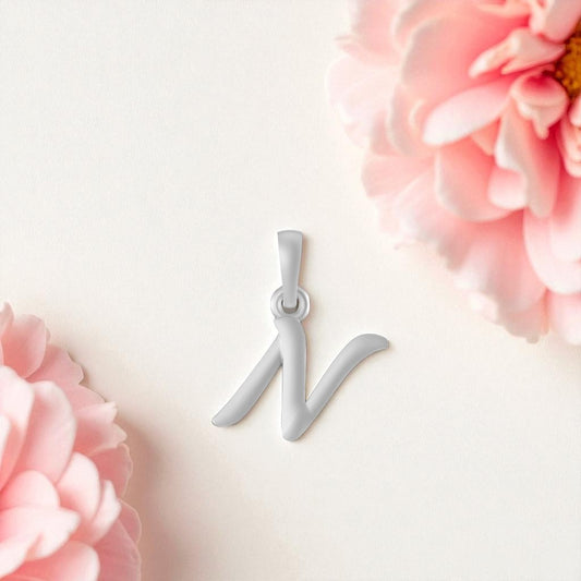 Akshat Sapphire Sterling Silver (92.5% purity) precious Name pendant pure silver designer alphabet locket
