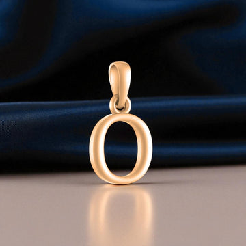 22 CT Gold Plated Silver (92.5% purity) Precious Name Alphabet Pendant by Akshat Sapphire For Kids And Girls