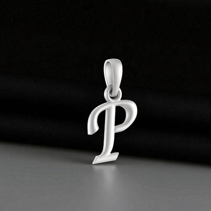 92.5% Pure Sterling Silver Precious Name Alphabet Pendant For Kids And Girls