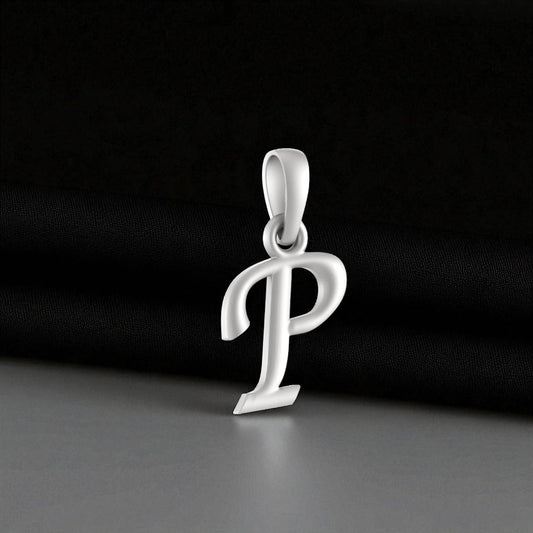 92.5% Pure Sterling Silver Precious Name Alphabet Pendant For Kids And Girls