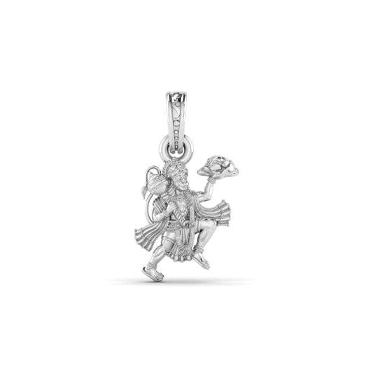 Akshat Sapphire 92.5% Pure Sterling Silver God Hanuman (Big Size) Pendant for Men and Boys