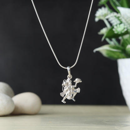 Akshat Sapphire 92.5% Pure Sterling Silver God Hanuman (Big Size) Pendant for Men and Boys