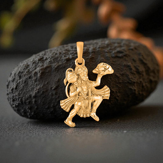 22 CT Gold Plated Silver (92.5% purity)God Hanuman Pendant Pendant for Men