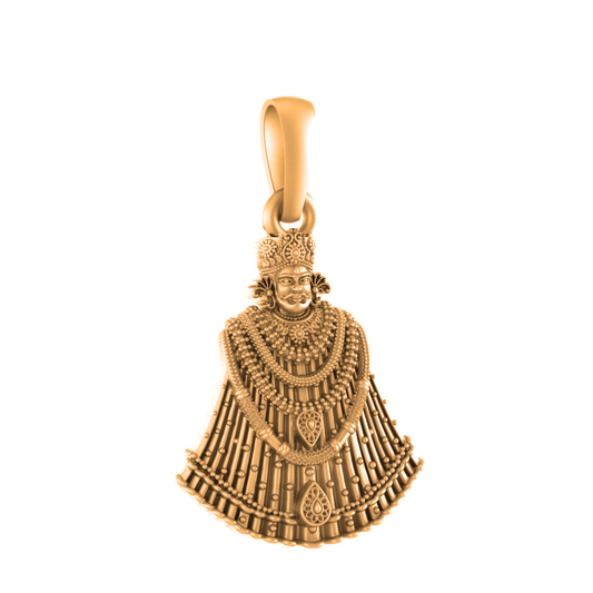 22 CT Gold Plated Silver (92.5% purity) God Khatu Baba Pendant (Big Size) for Men and Women