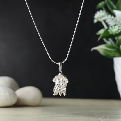 92.5% Pure Sterling Silver God Vishnu Laxmi (Big Size) Pendant for Men & Women