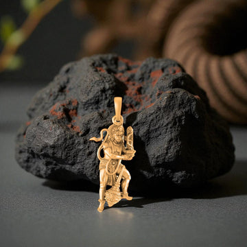 22 CT Gold Plated Silver (92.5% purity) God Hanuman  (Big Size) Pendant for Men