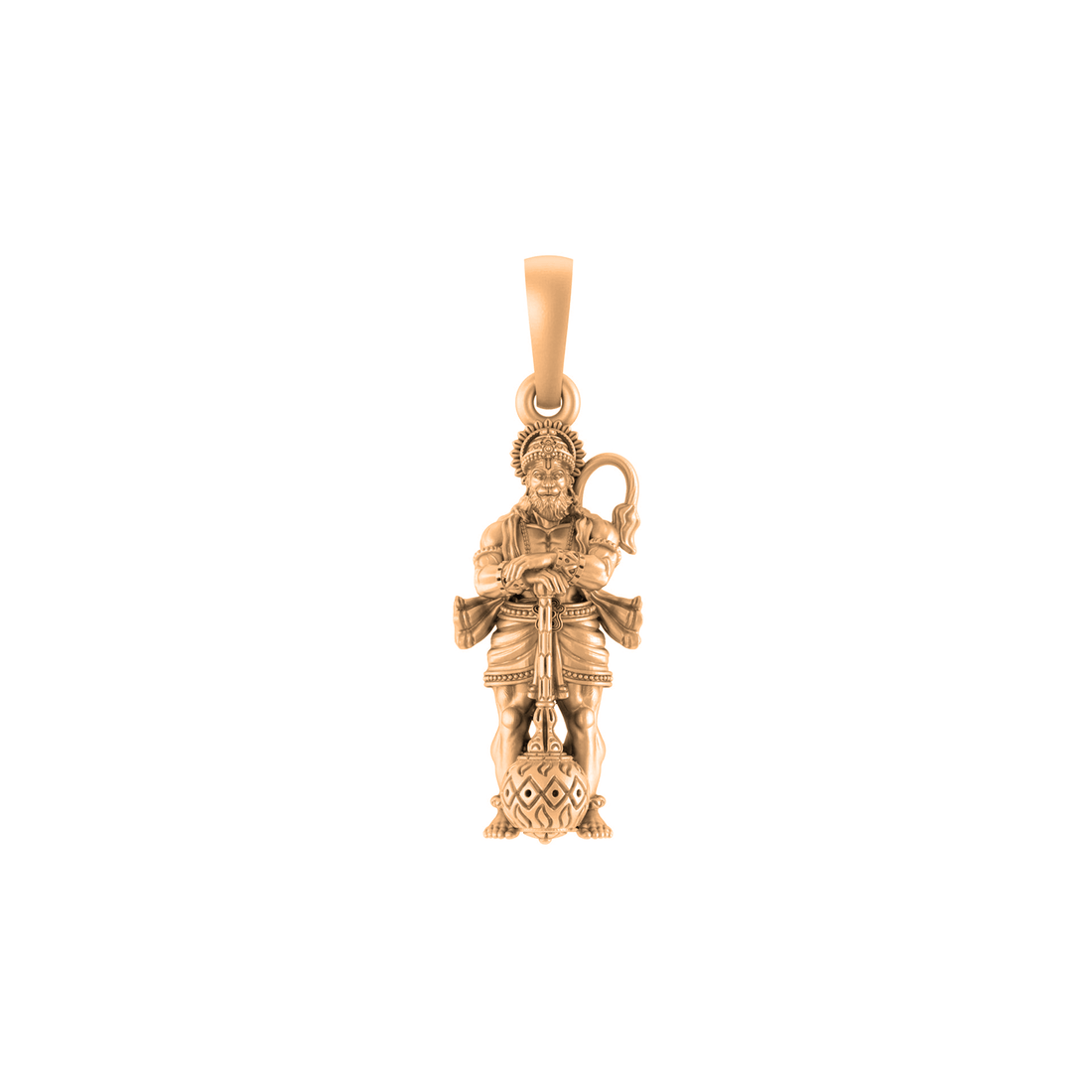 22CT Gold Plated Silver 92.5 Purity God  Hanuman (Premium big size) Pendant for Men by Akshat Sapphire-PB7370_Gold