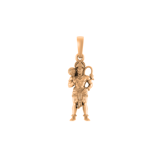 22 CT Gold Plated Silver (92.5% purity) God Hanuman/Bajrang Bali (Big Size) Pendant for Men