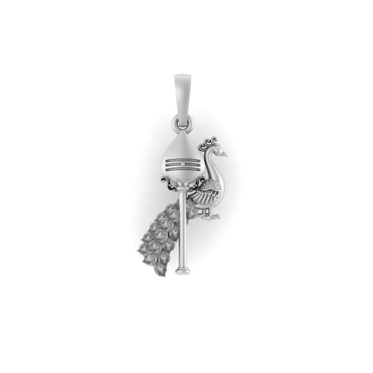 Sterling Silver (92.5% purity) Spiritual Divine Kartikeya Vel Pandel (Big Size) Pendant