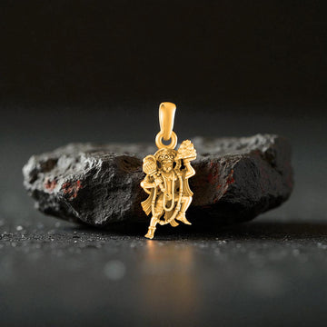 22 CT Gold Plated Silver (92.5% purity)God Hanuman Pendant for Men