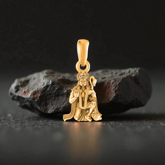 22 CT Gold Plated Silver (92.5% purity)God Hanuman Pendant for Men