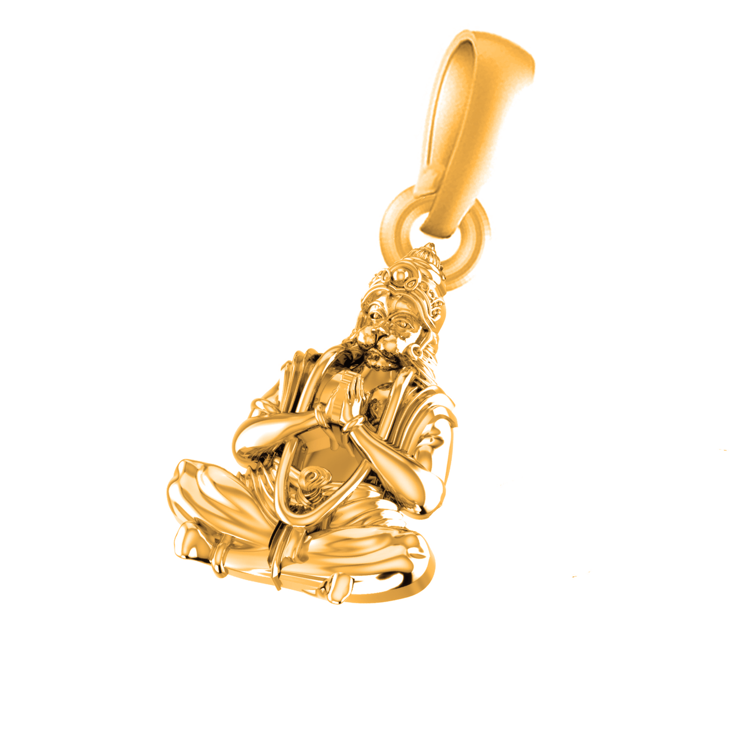 22 CT Gold Plated Silver (92.5% purity)God Hanuman Pendant for Men