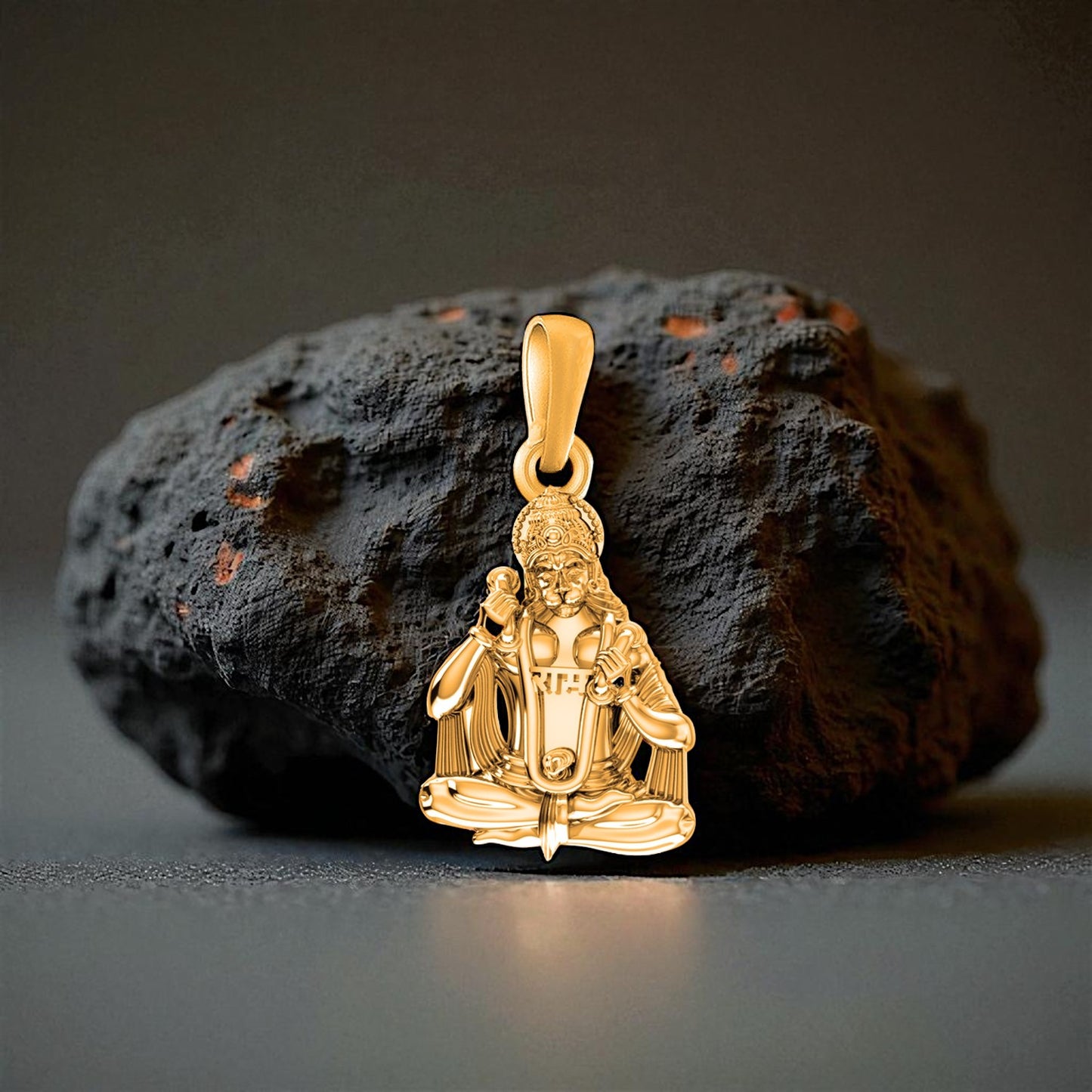 22 CT Gold Plated Silver (92.5% purity)God Hanuman Pendant for Men