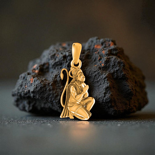 22 CT Gold Plated Silver (92.5% purity)God Hanuman Pendant for Men