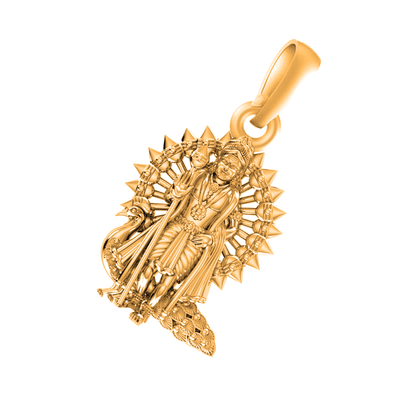 22 CT Gold Plated Silver (92.5% purity) God Kartikeya Pendant for Men and Women