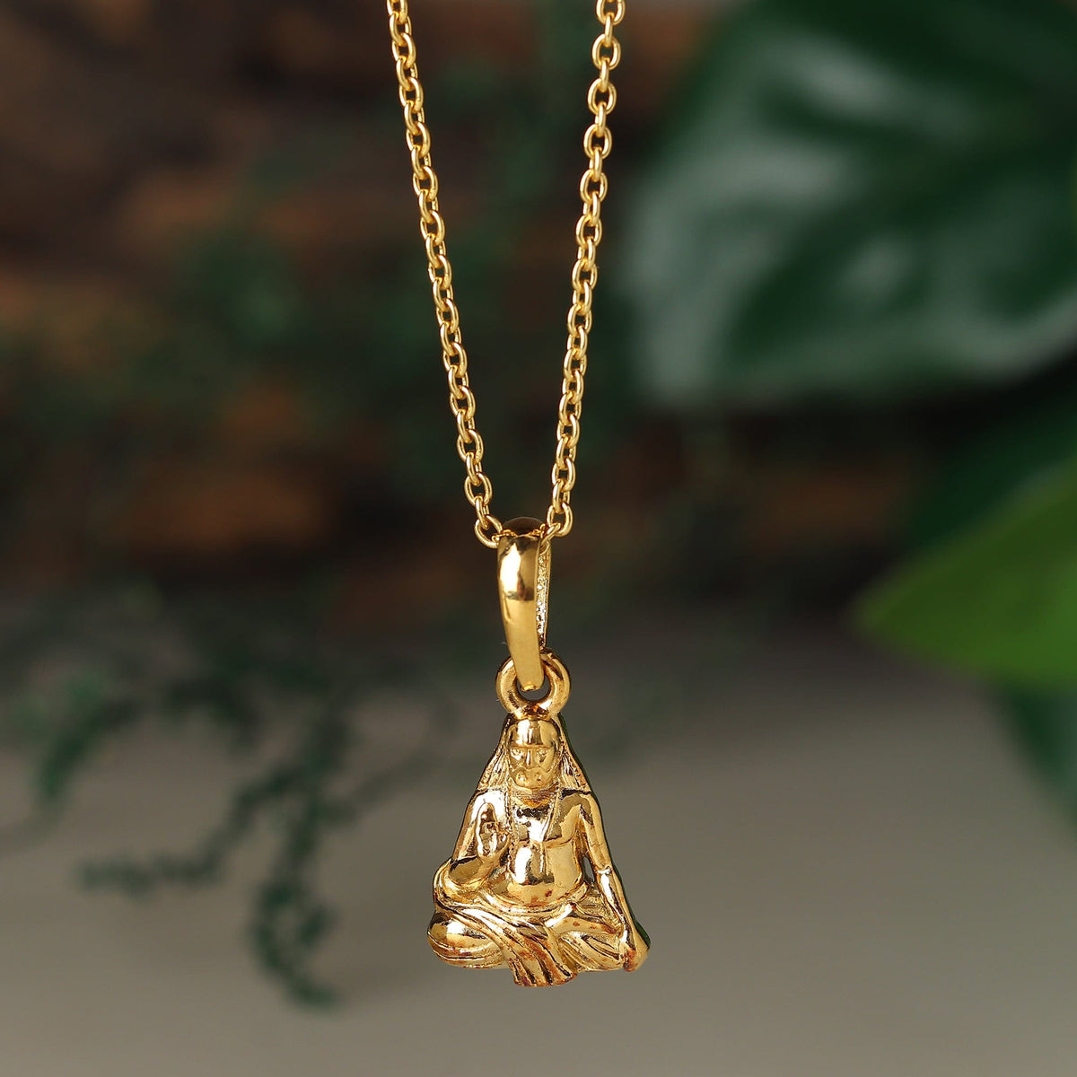 22CT Gold Plated Silver 92.5 Purity God Raghavendra Swamy (Regular Size) Pendant for Men & Women by Akshat Sapphire-PM7146_Gold