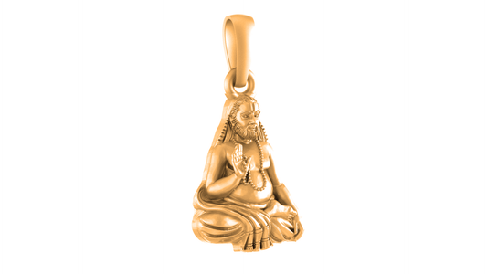 22 CT Gold Plated Silver (92.5% purity) Spiritual Raghavendra Swamy Pendant for Men and Women