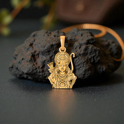 22 CT Gold Plated Silver (92.5% purity)  God Ram Pendant for Men and Women