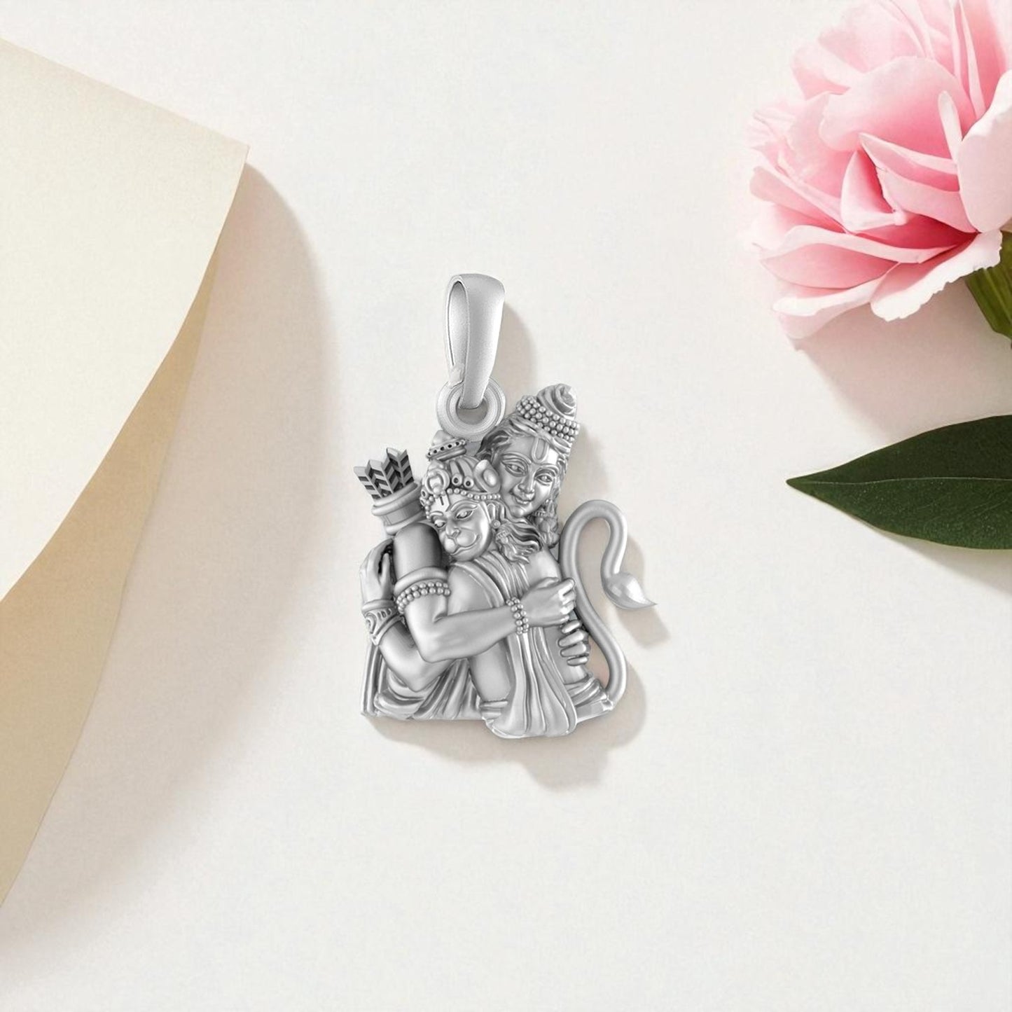 Sterling Silver (92.5% purity) God Hanuman Pendant for Men & Women Pure Silver Lord Bajrang Bali Locket for Good Health & Wealth