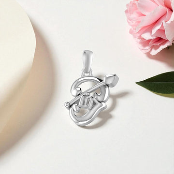 Akshat Sapphire 92.5% Pure Sterling Silver Spiritual OM Pendant (Big Size) for Men & Women