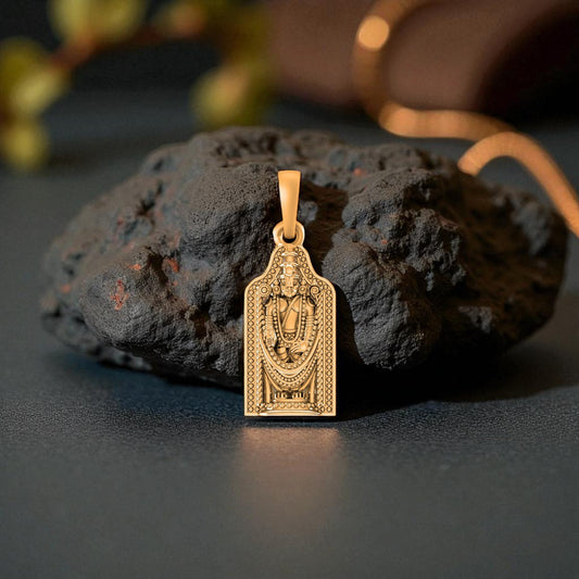 22 CT Gold Plated Silver (92.5% purity) God Bala Ji  Pendant for Men and Women