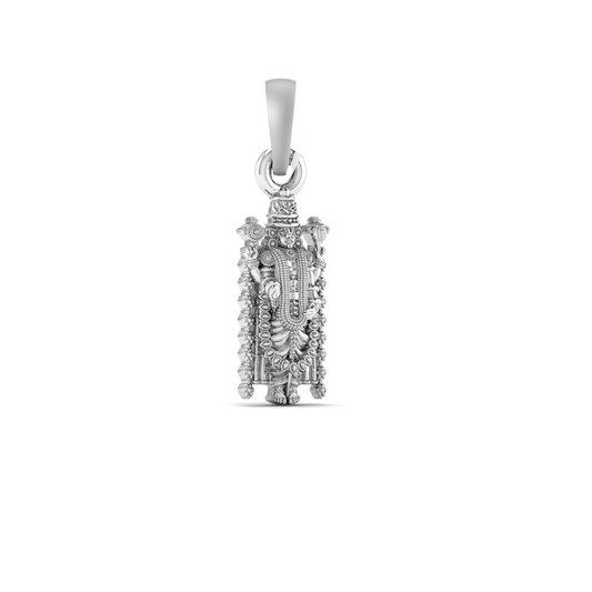 Akshat Sapphire Sterling Silver (92.5% purity) God Bala Ji Pendant for Men & Women Pure Silver Lord Tirupati Bala Ji Locket for Good Health & Wealth