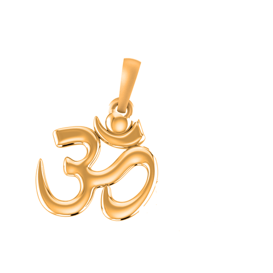 22 CT Gold Plated Silver (92.5% purity) Spiritual OM Pendant for Men and Women