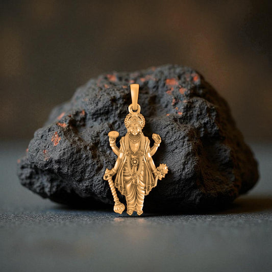 22 CT Gold Plated Silver (92.5% purity) God Vishnu Pendant for Men and Women