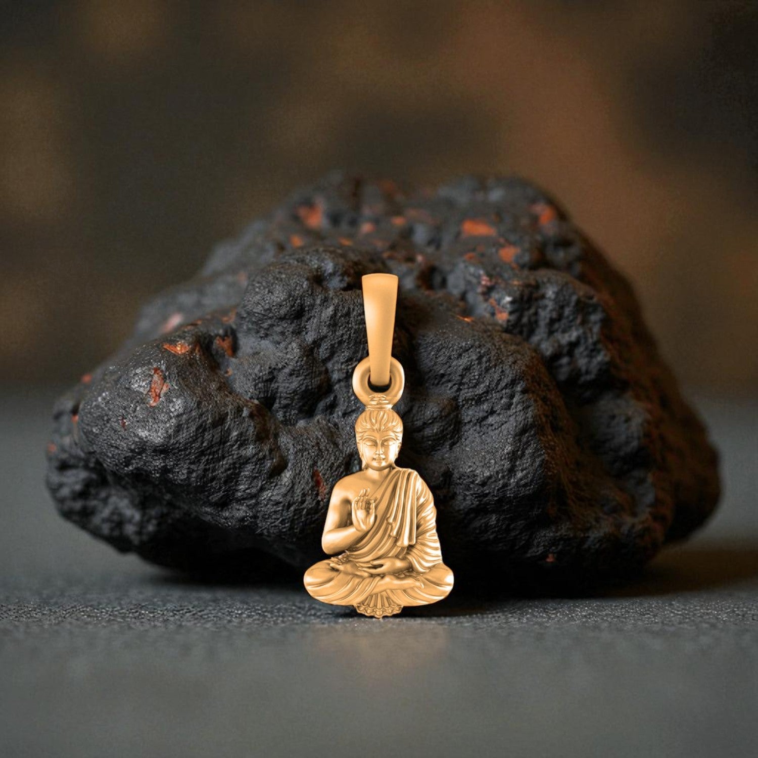22 CT Gold Plated Silver (92.5% purity) God Buddha Pendant for Men and Women