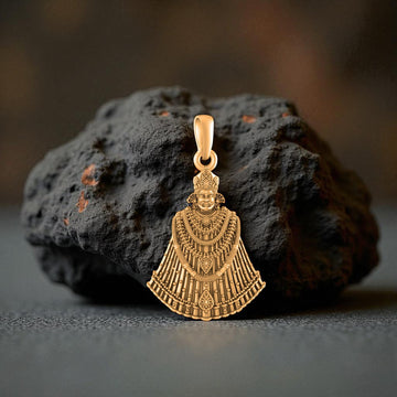 22 CT Gold Plated Silver (92.5% purity)  God Baba Khatu Shyam Pendant for Men and Women