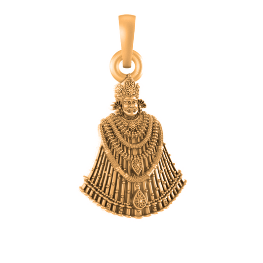 22 CT Gold Plated Silver (92.5% purity)  God Baba Khatu Shyam Pendant for Men and Women