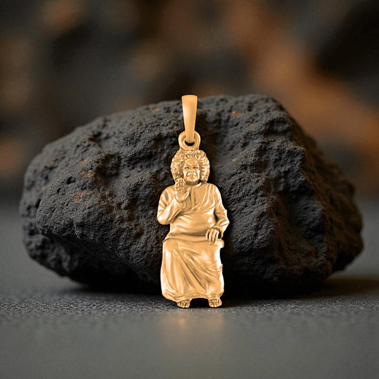 22 CT Gold Plated Silver (92.5% purity) God Satya Sai Pendant for Men and Women