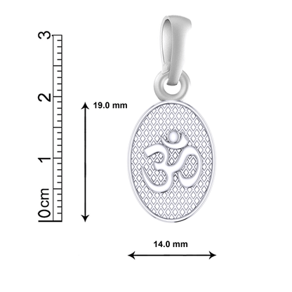 Sterling Silver (92.5% purity) Spiritual OM Pendant for Men & Women Pure Silver Religious OM Locket for Good Health & Wealth