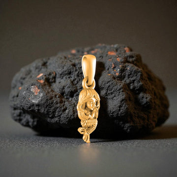 22 CT Gold Plated Silver (92.5% purity) ambitious and Stylish divine Mermaid Pendant for Men and Women