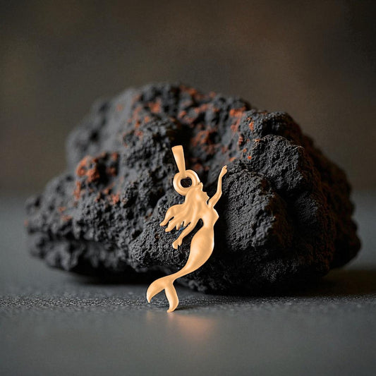 22 CT Gold Plated Silver (92.5% purity) ambitious and Stylish divine Mermaid Pendant for Men and Women