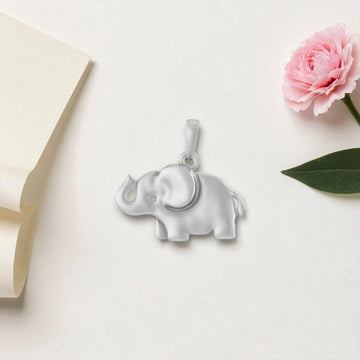 Akshat Sapphire Sterling Silver (92.5% purity) Strength Symbolic Elephant Pendant for Men & Women Pure Silver Elephant Locket to represent strength and power