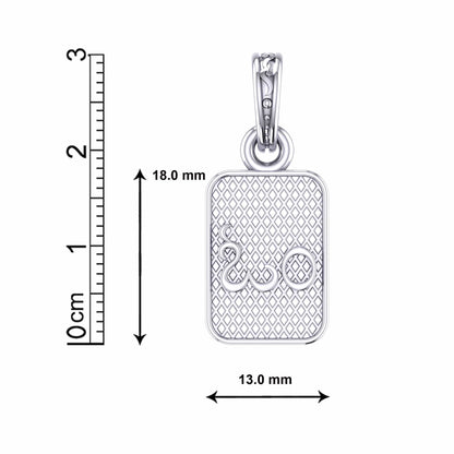 Sterling Silver (92.5% purity) Spiritual OM Pendant for Men & Women Pure Silver Religious OM Locket for Good Health & Wealth