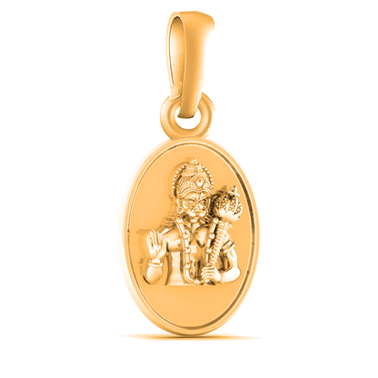 22 CT Gold Plated Silver (92.5% purity)God Hanuman/Bajrang Bali Pendant for Men