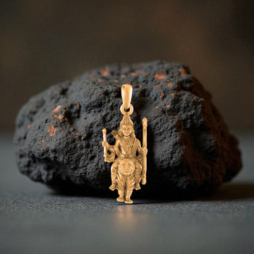 22 CT Gold Plated Silver (92.5% purity) God Ayappa Pendant (Big Size) for Men and Women