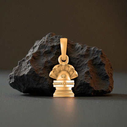 22 CT Gold Plated Silver (92.5% purity) God Shiv Pendant for Men and Women