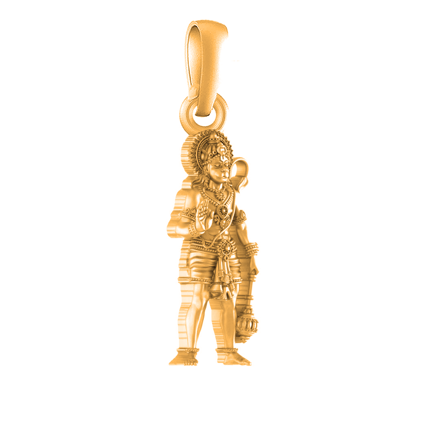 22 CT Gold Plated Silver (92.5% purity)God Hanuman Pendant for Men