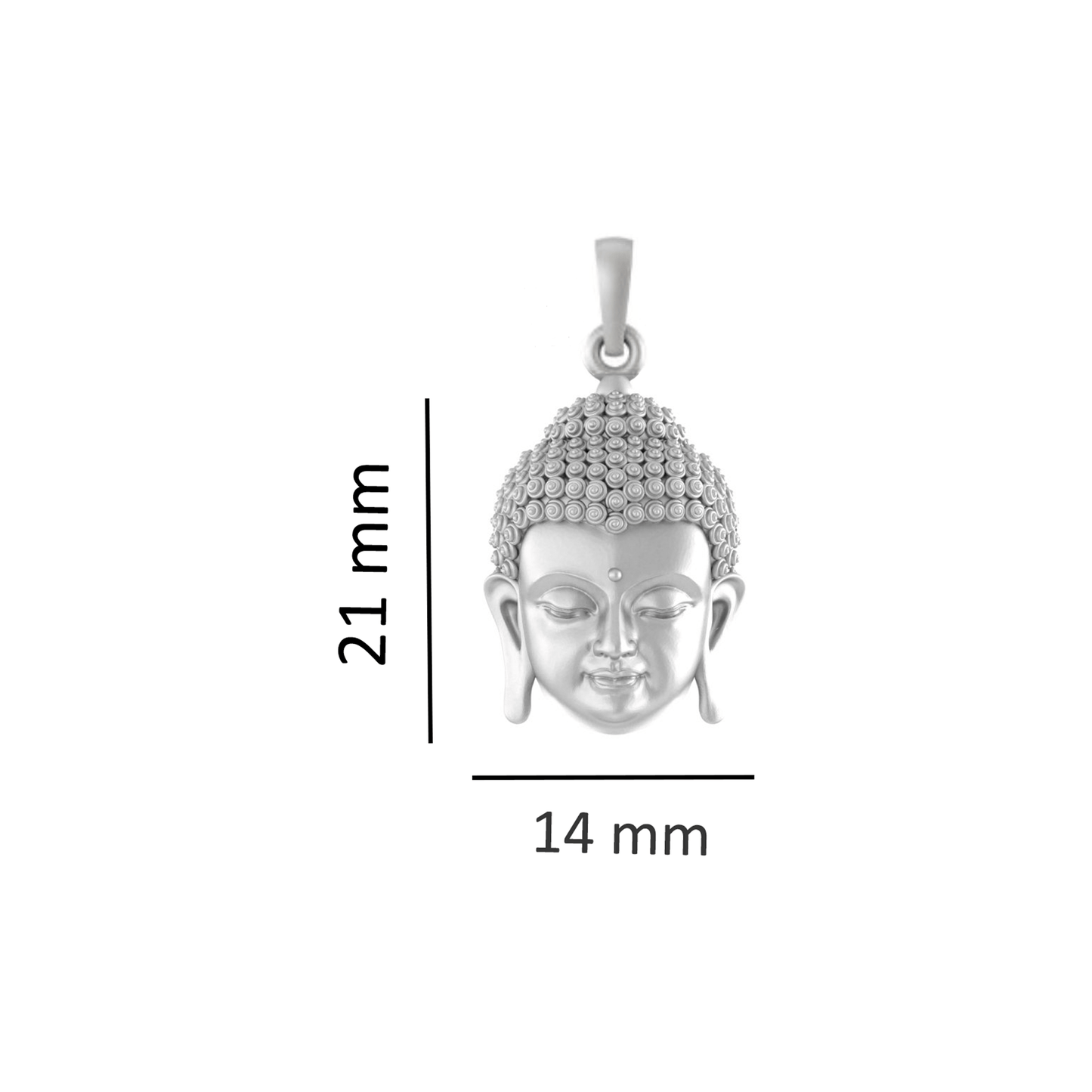 Akshat Sapphire Sterling Silver (92.5% purity) Spiritual God Gautam Buddha Pendant for Men & Women Pure Silver religious Gautam buddh Locket for Good Health & Wealth