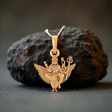 22 CT Gold Plated Silver (92.5% purity) God Shani Dev Pendant for Men and Women