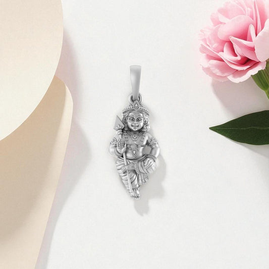 God Kartikeya Pure Silver 92.5% purity pendant by Murugan Pendant