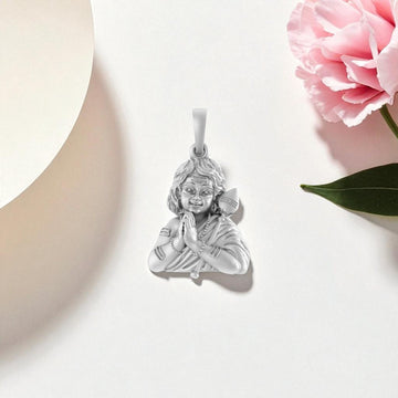 God Kartikeya Pure Silver 92.5% purity pendant by Akshat Sapphire Murugan Pendant