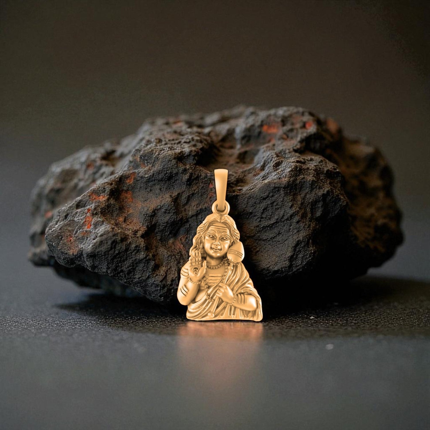 22 CT Gold Plated Silver (92.5% purity) God Kartikeya Pendant for Men and Women
