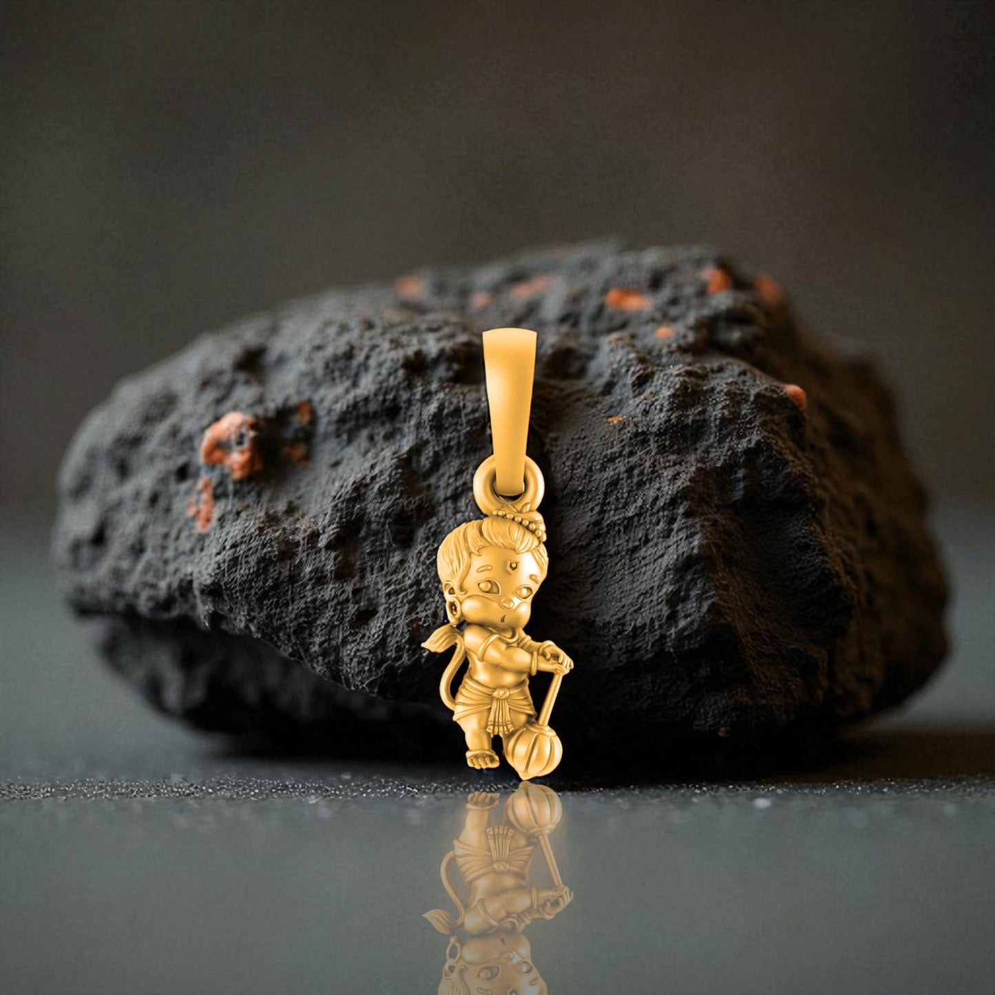22 CT Gold Plated Silver (92.5% purity) God Hanuman Pendant for Men