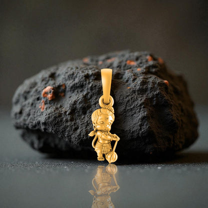 22 CT Gold Plated Silver (92.5% purity) God Hanuman Pendant for Men