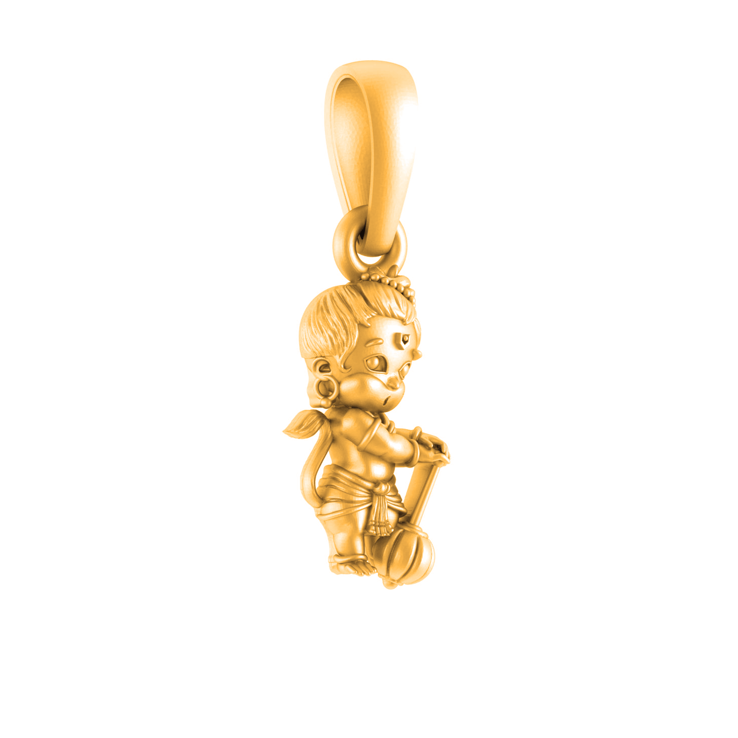22 CT Gold Plated Silver (92.5% purity) God Hanuman Pendant for Men