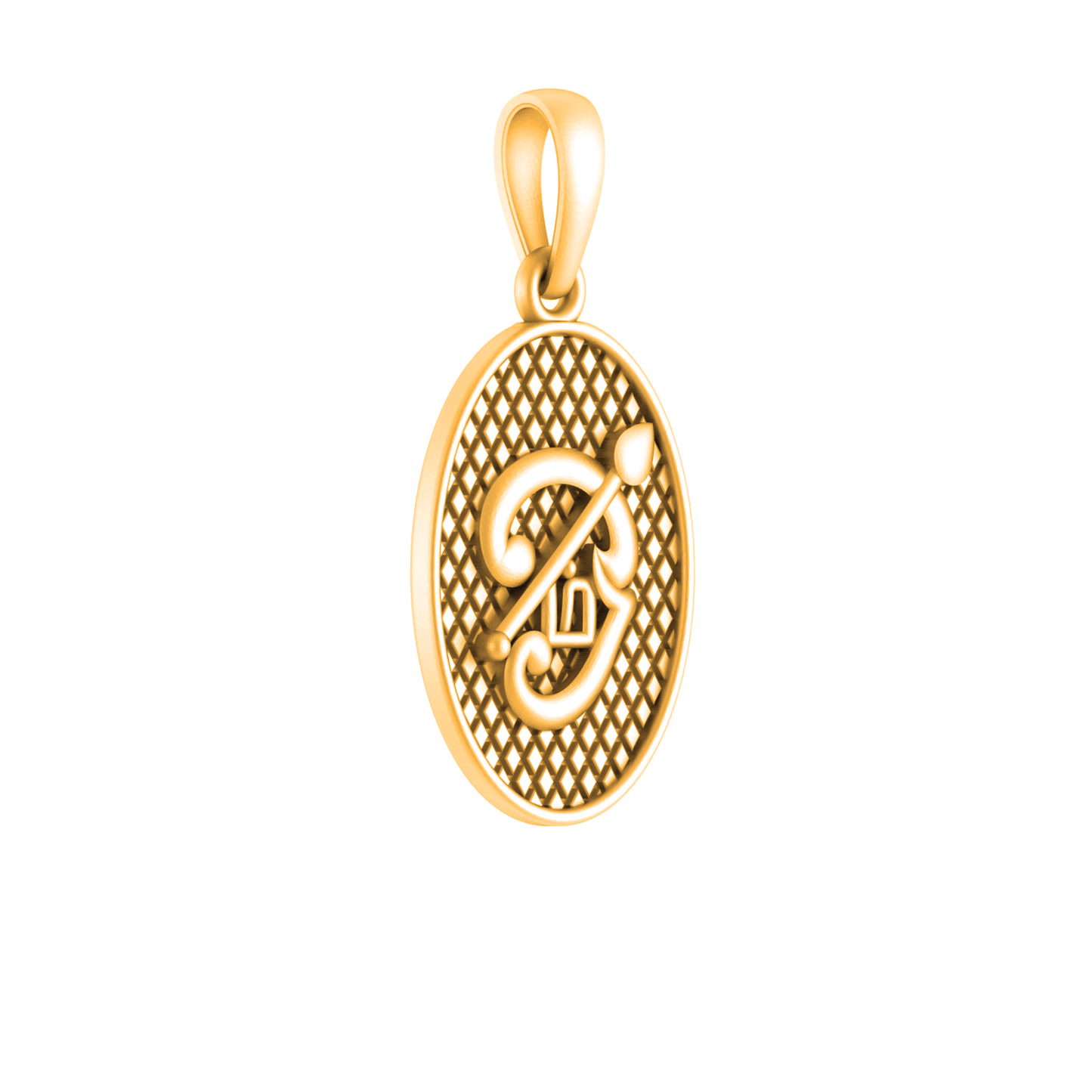 22 CT Gold Plated Silver (92.5% purity) Spiritual OM Pendant for Men and Women